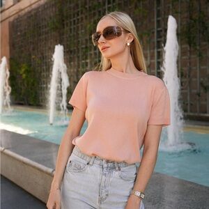 Peach Short Sleeve Top